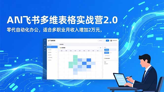 AI+飞书多维表格实战营2.0:零代码自动化办公,适合多职业月收入增加2万元-云网创