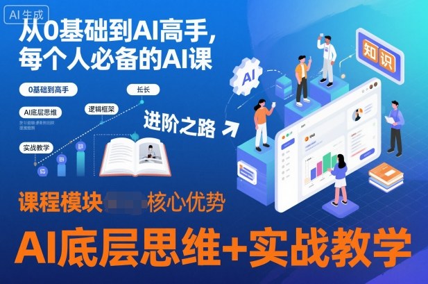 从0基础到AI高手，每个人必备的AI课，AI底层思维+实战教学-云网创