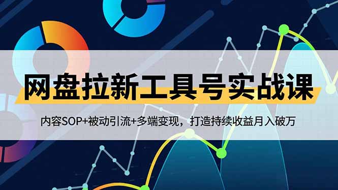 网盘拉新工具号实战课,内容SOP+被动引流+多端变现,打造持续收益月入破万-云网创