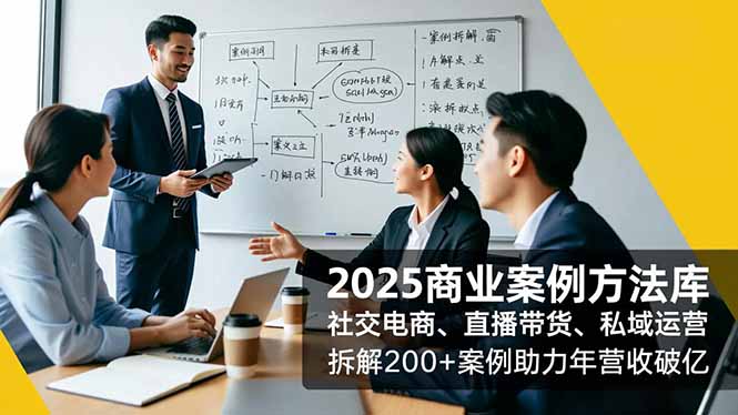 2025商业案例方法库,社交电商、直播带货、私域运营,拆解200+案例助力年营收破亿-云网创