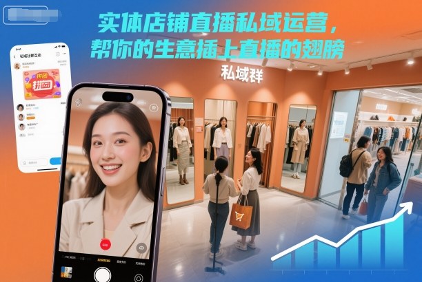 实体店铺直播私域运营,帮你的生意插上直播的翅膀-云网创