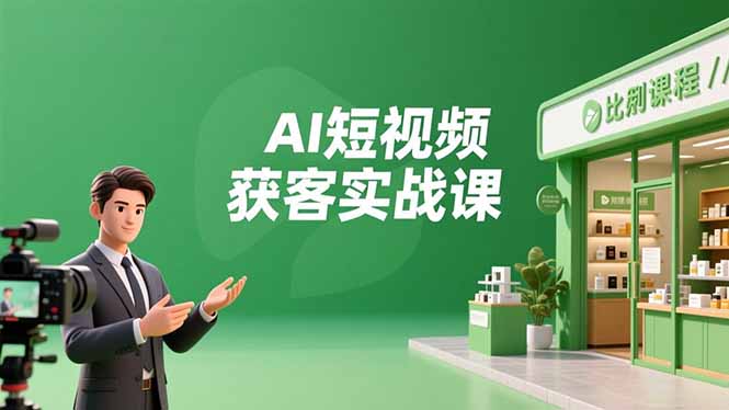 AI短视频获客实战课,数字人创作、实体行业应用、精准引流,30天获取客源月入6万+-云网创