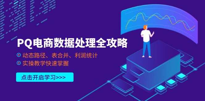 （14240期）PQ电商数据处理全攻略，动态路径、表合并、利润统计，实操教学快速掌握-云网创