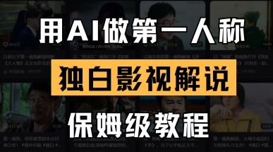 用AI做第一人称独白影视解说，手把手教学，保姆级教程-云网创