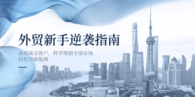 (14201期)外贸新手逆袭指南:高效成交客户,科学规划全球市场,轻松突破瓶颈-云网创