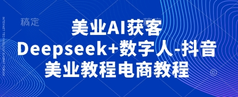 美业AI获客Deepseek+数字人-抖音美业教程电商教程-云网创