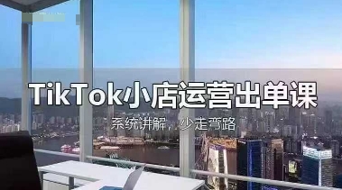 TikTok小店运营出单课，从开店选品、运营出单、发货回款，进行全流程讲解-云网创